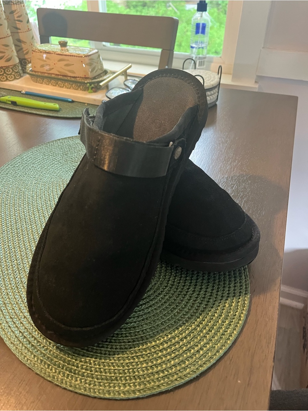 Ugg Australia Black Lanah Clog Slipper Womens Sz 11
